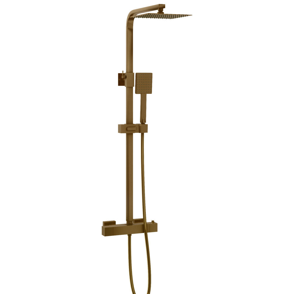 Modern Splash  Brushed Brass Thermostatic Bar Shower Valve