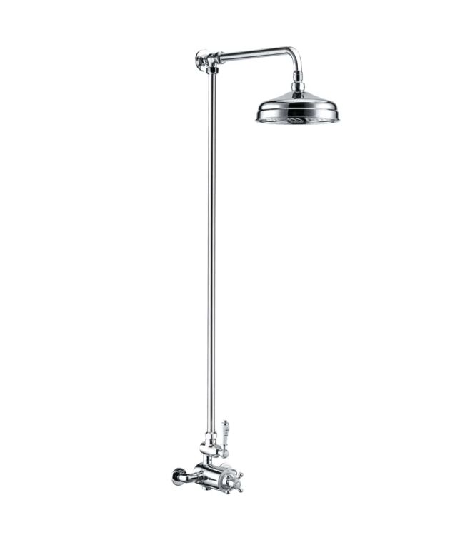Modern Splash Chrome Traditional Exposed Thermostatic Shower Set