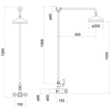 Modern Splash Chrome Traditional Exposed Thermostatic Shower Set