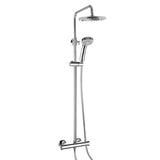 Modern Splash 2 Chrome Round Exposed Thermostatic Shower Set