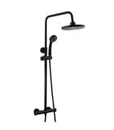 Modern Splash  2 Black Round Exposed Thermo Shw Set