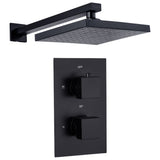 Modern Splash  Black Concealed Thermostatic Shower Set