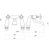 Trisen Wisley Chrome Bath Filler