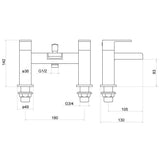 Trisen Warley Lever Bath Shower Mixer & Kit