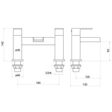 Trisen Warley Chrome Lever Bath Filler
