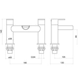 Trisen Ganton Chrome Lever Bath Filler