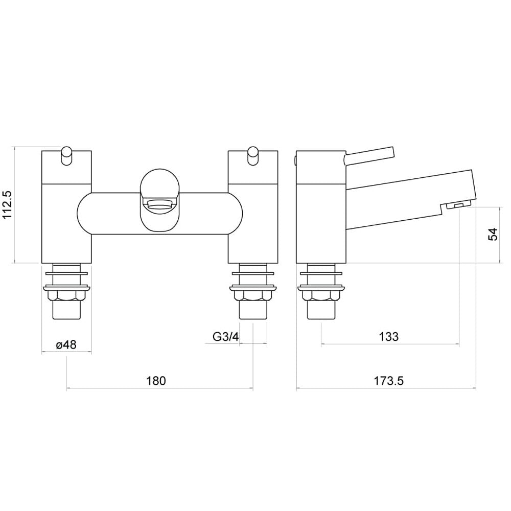 Trisen Grove Chrome Bath Filler