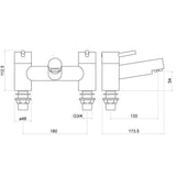 Trisen Grove Chrome Bath Filler