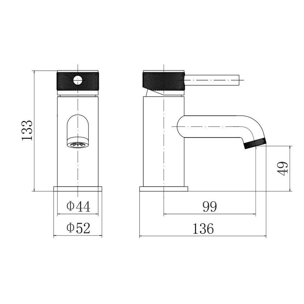 Trisen Verdura Black Basin Mixer
