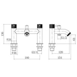 Trisen Verdura Brushed Brass Bath Shower Mixer