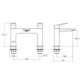 Trisen Roveri Chrome Bath Filler
