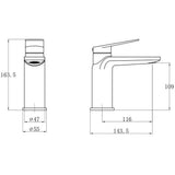 Trisen Brushed Brass Mono Basin Mixer