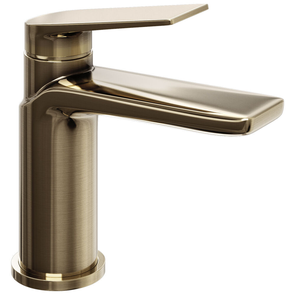 Trisen Roveri Brushed Brass Mini Mono Basin Mixer