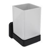Trisen Matt Black Tumbler Holder With Glass Tumbler