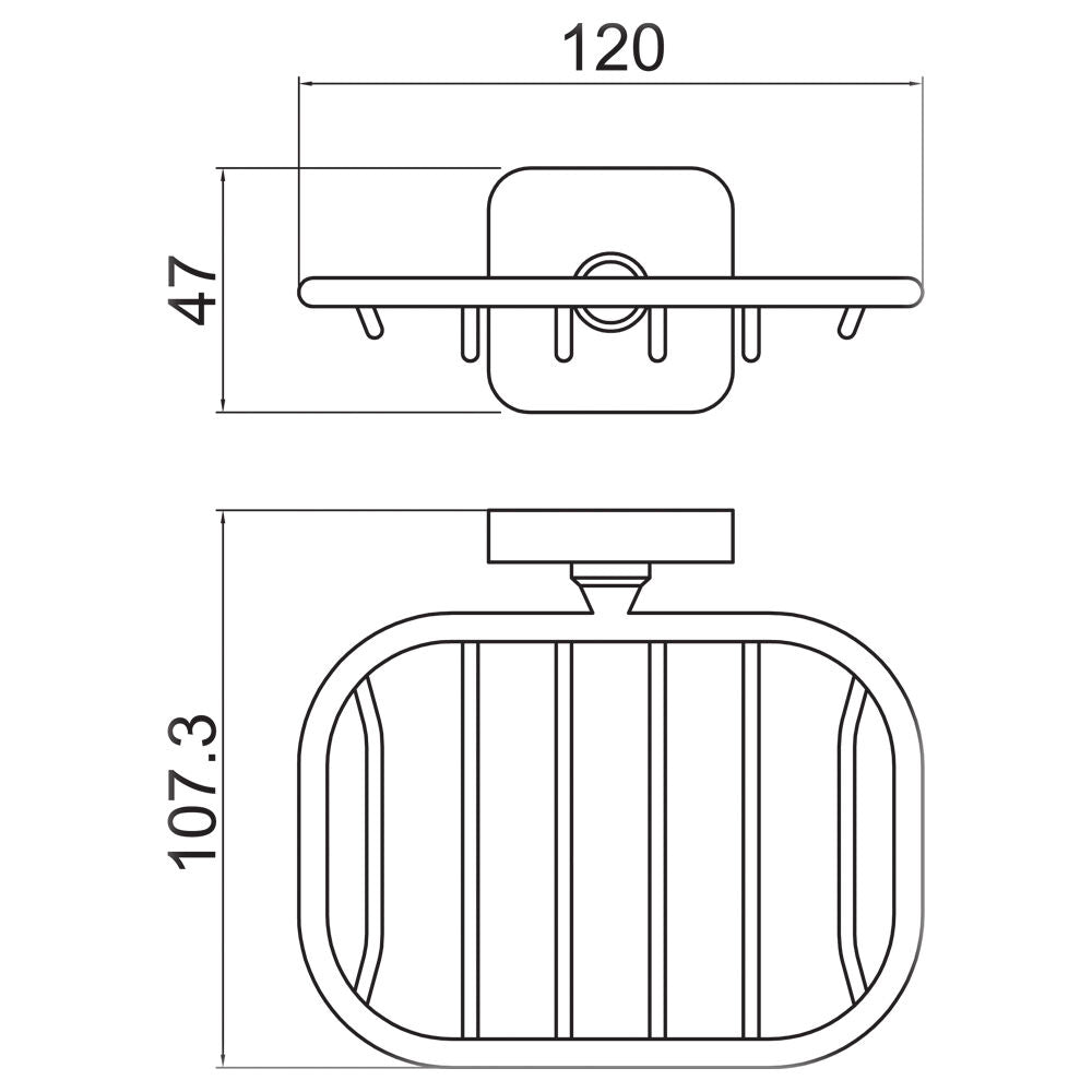 Trisen Chrome Soap Basket