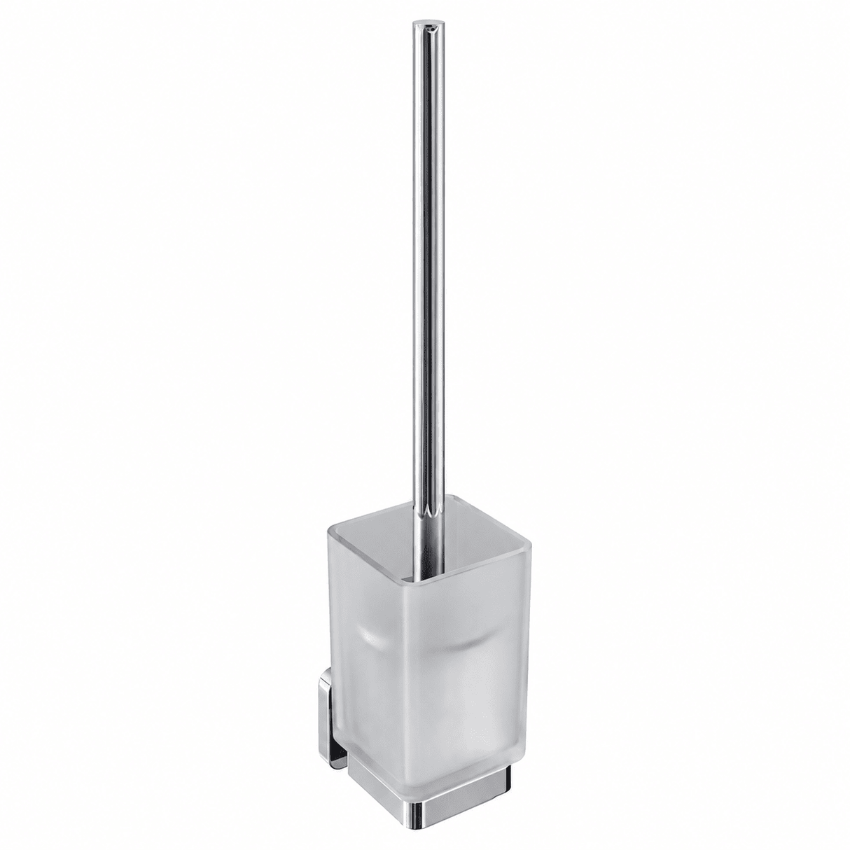 Trisen Chrome Toilet Brush Holder With Glass