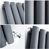 Modern Splash Oval Column Anthracite Radiator Details
