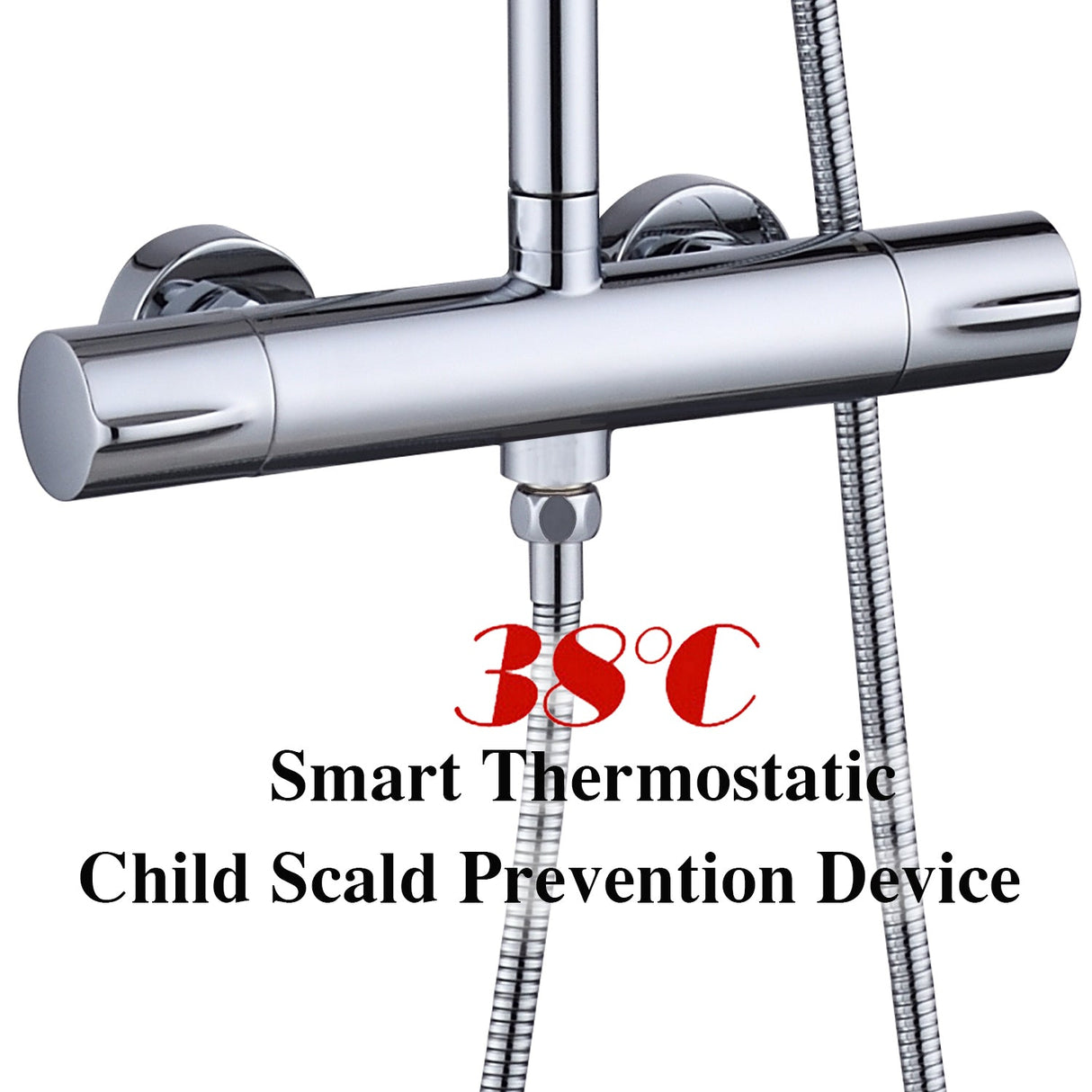 Modern Splash Chrome Thermostatic Shower Mixer