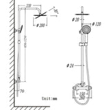 Modern Splash Chrome Thermostatic Shower Mixer