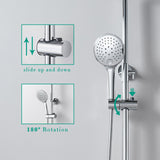 Modern Splash Steel Thermostatic Shower Mixer-H-13C