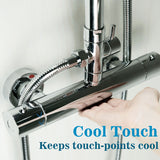 Modern Splash Steel Thermostatic Shower Mixer-H-13C