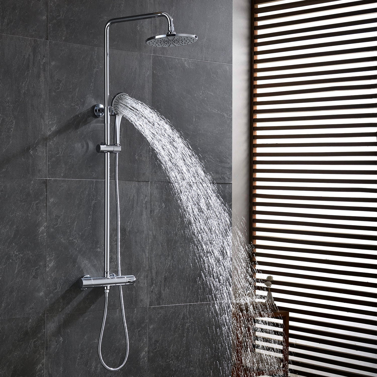 Modern Splash Chrome Thermostatic Shower Mixer