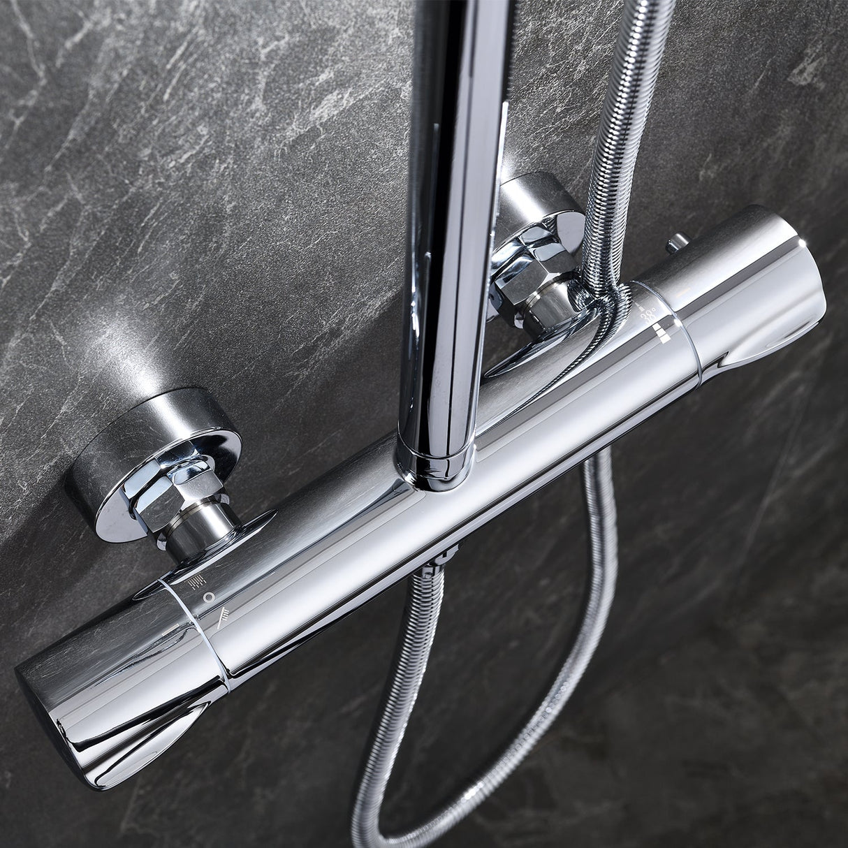Modern Splash Chrome Thermostatic Shower Mixer
