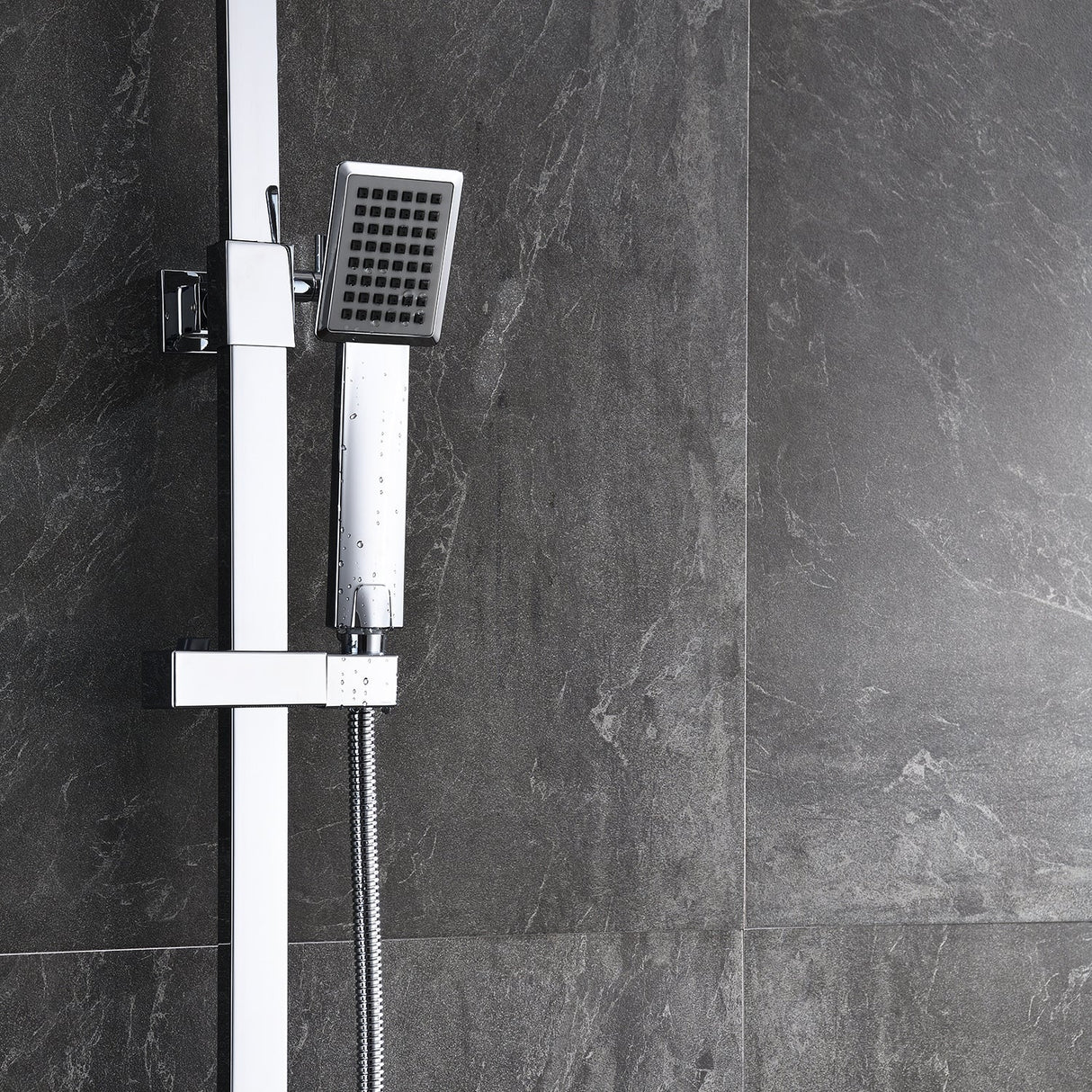 Modern Splash Chrome Thermostatic Shower
