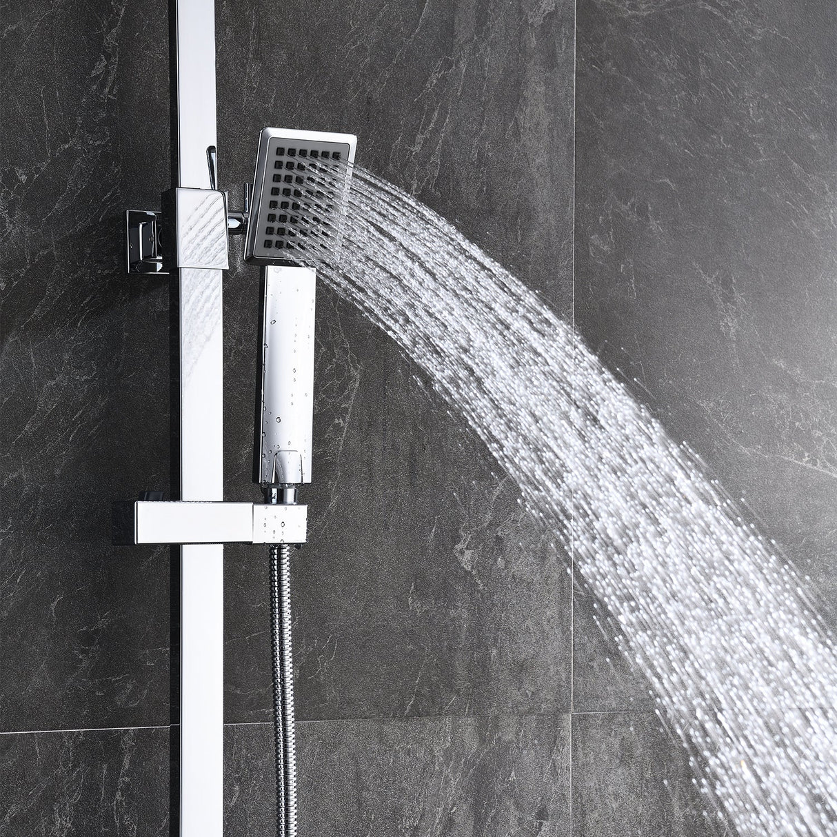 Modern Splash Chrome Thermostatic Shower