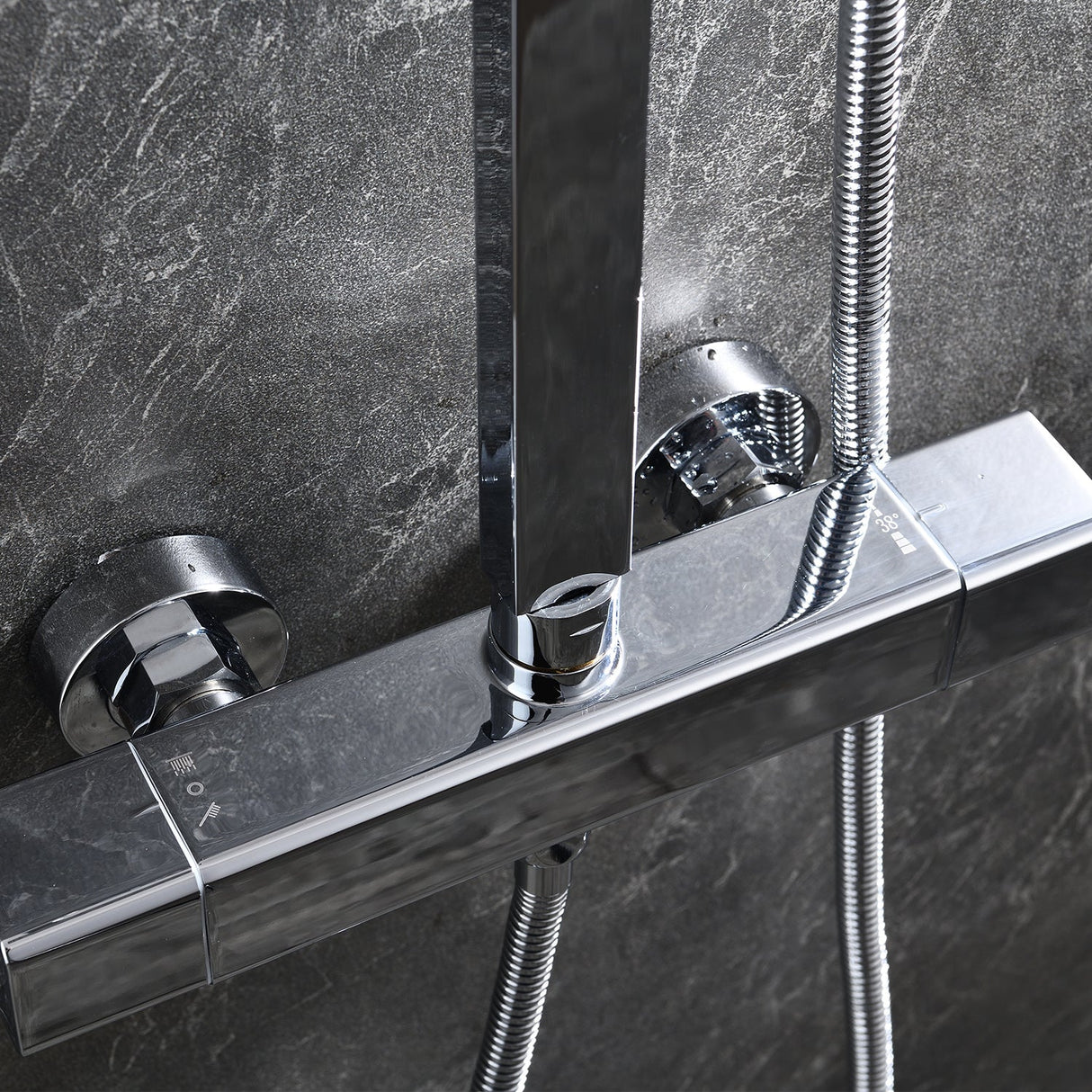 Modern Splash Chrome Thermostatic Shower Mixer