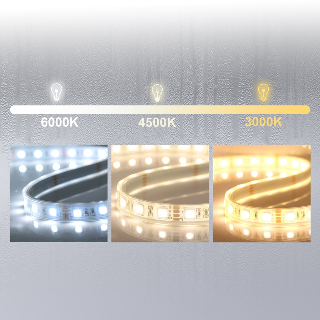 Modern Splash LED Rectangle Mirror