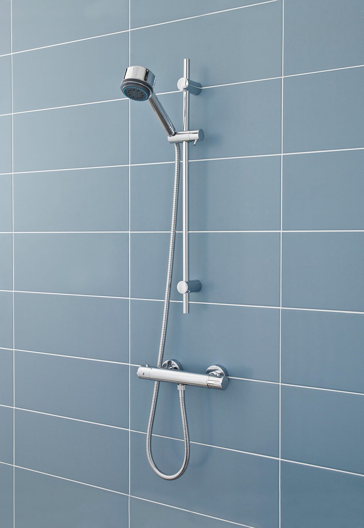 Modern Splash Chrome Minimalist Thermostatic Bar Shower Valve