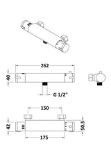 Modern Splash choice Chrome Round Thermostatic Bar Shower Valve