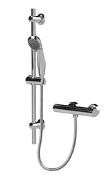 Modern Splash choice Chrome Round Bar Shower Valve and Rail Kit