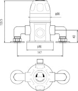 Modern Splash Chrome Commercial Exposed Shower Valve