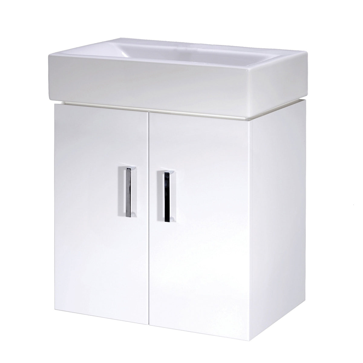 Modern Splash 450mm Gloss White 2 Door Wall Hung Vanity Unit