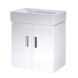 Modern Splash 450mm Gloss White 2 Door Wall Hung Vanity Unit