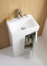 Modern Splash 450mm Gloss White 2 Door Wall Hung Vanity Unit