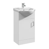 Modern Splash Mayford 450mm Gloss White 1 Door Floor Standing Cabinet With U-Shaped Basin