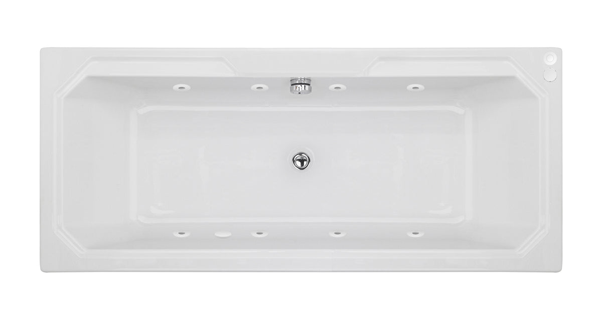 Modern Splash  Art Deco 1800mm Double Ended 8 White Jet Whirlpool Bath