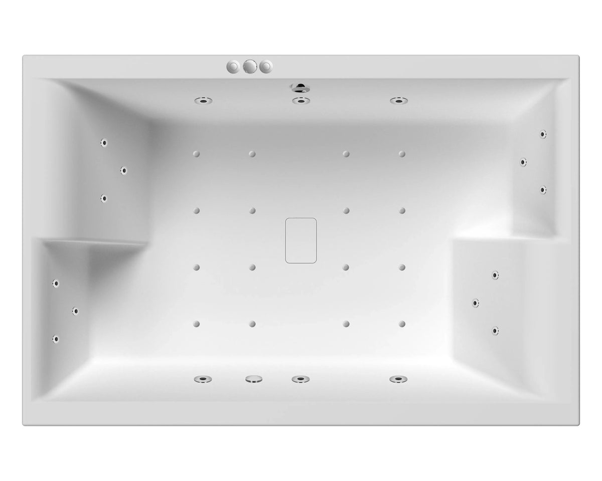 Modern Splash  1800mm Inset Double Ended 18 Jet Hydrotherapy Whirlpool Bath