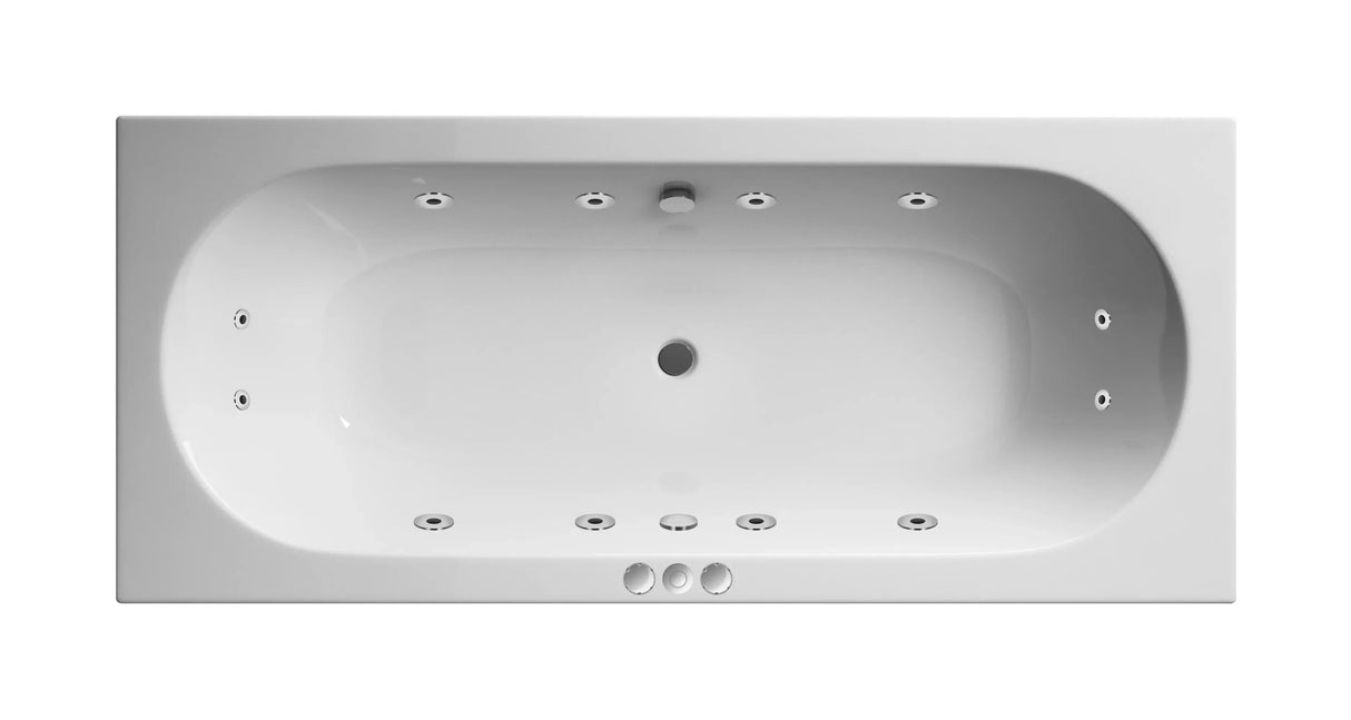 Modern Splash  1800mm Double Ended 12 Jet Whirlpool Bath
