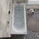 Modern Splash  1700mm Single Ended 6 Chrome Jet Whirlpool Bath Round Single