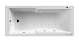 Modern Splash  1700mm Single Ended Straight 11 Jet Hydrotherapy Whirlpool Shower Bath With Light
