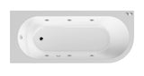 Modern Splash  1700mm Left Hand Curved Corner 6 Jet Whirlpool Bath