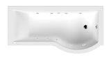 Modern Splash  1500mm P Shape Right Hand 8 White Jet Whirlpool Bath