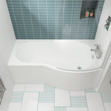 Modern Splash 1495mm Right-Hand B Shaped Shower Bath With Legs