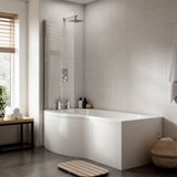 Modern Splash 1695mm Left-Hand B Shaped Shower Bath With Legs