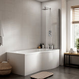 Modern Splash 1695mm Right-Hand B Shaped Shower Bath With Legs