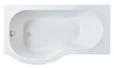 Modern Splash 1500mm Left-Hand P Shaped Shower Bath With Legs